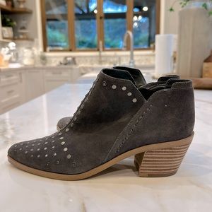 1.STATE grey suede studded booties - size 9 1/2